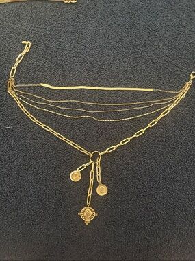 Free people Gold-Tone Layered Coin Pendant Necklace - Women Jewelry
